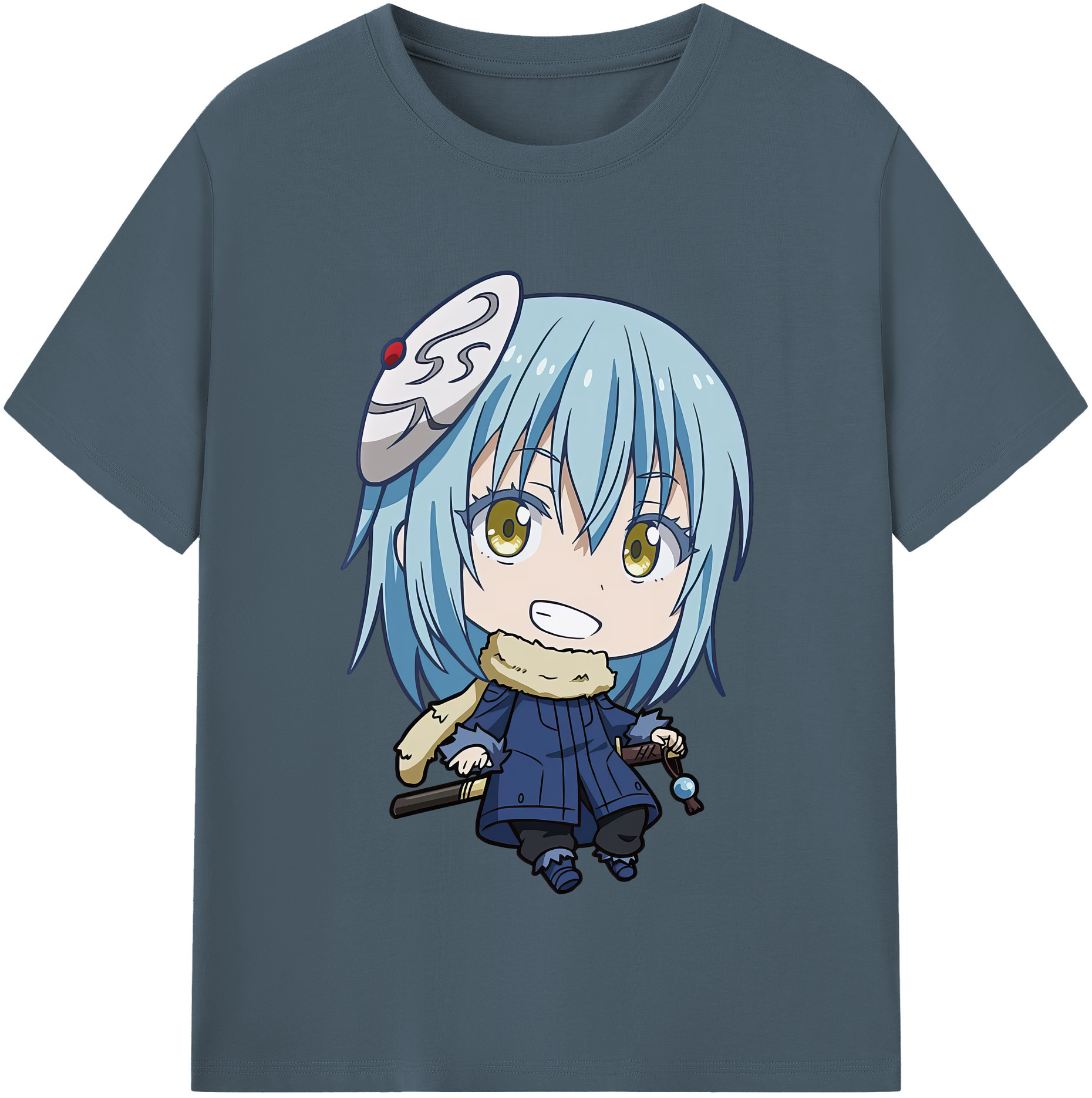 （画像用） 転スラ Regarding Reincarnated to Slime 綿100％半袖Tシャツ（フロントプリント）